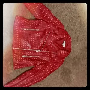 Red leather jacket
